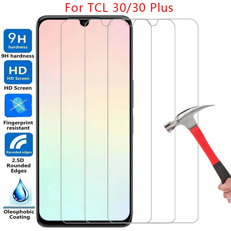 Protector de pantalla para tcl 30 plus 5g, vidrio templado protector en tcl30 30plus tcl30plus, película de teléfono, vidrio tlc