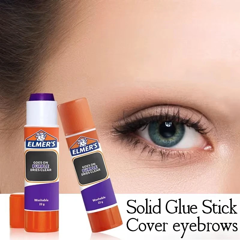 

Color-Changing Transparent Solid Glue Stick Washable for Handcraft DIY Cosplay Eyebrow Shaping Office study stationery supplies