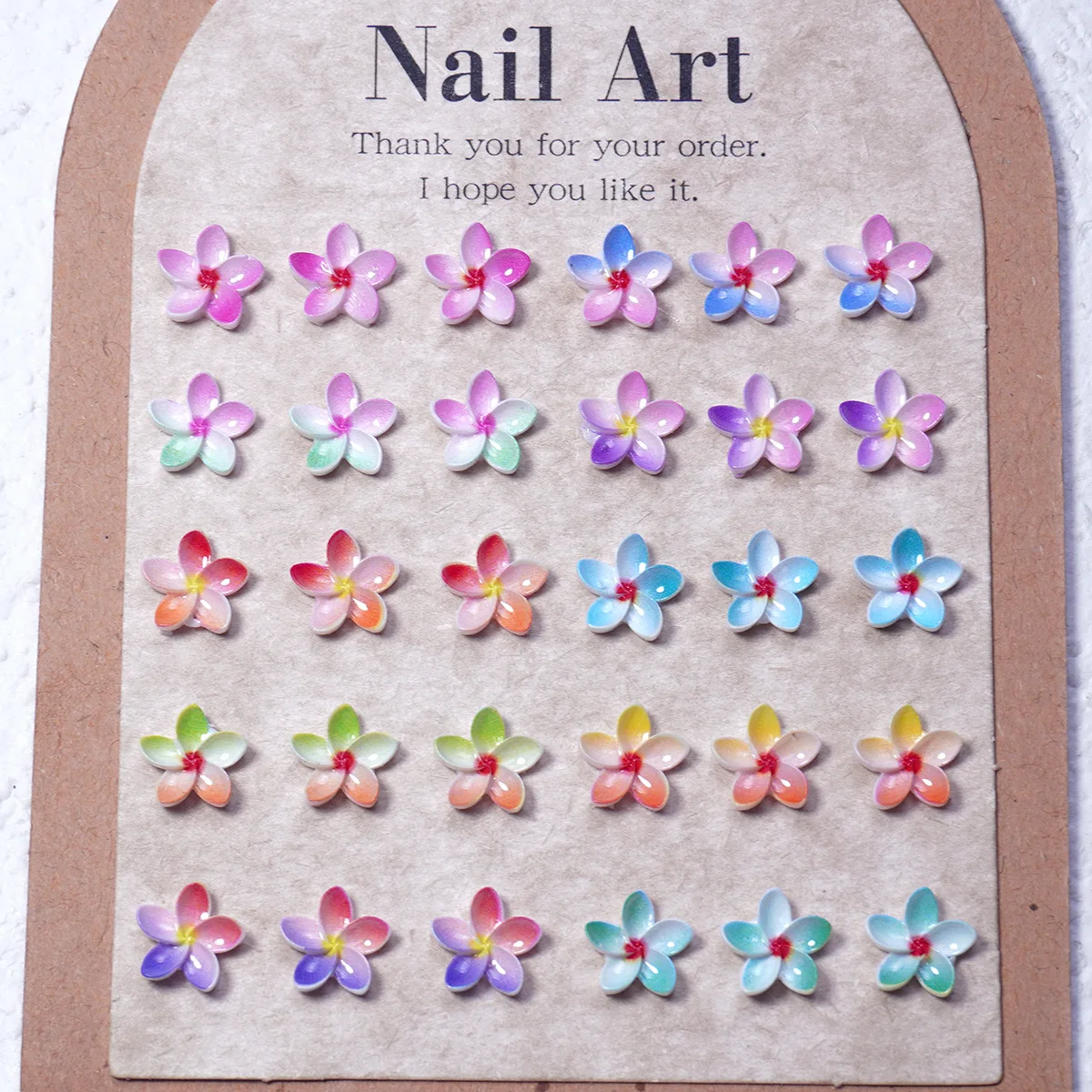 

50/100 шт., красочный пятилепестковый цветок, милый мультяшный цветок, аксессуары для ногтей, полимерный бриллиант, аксессуары для ногтей «сделай сам»