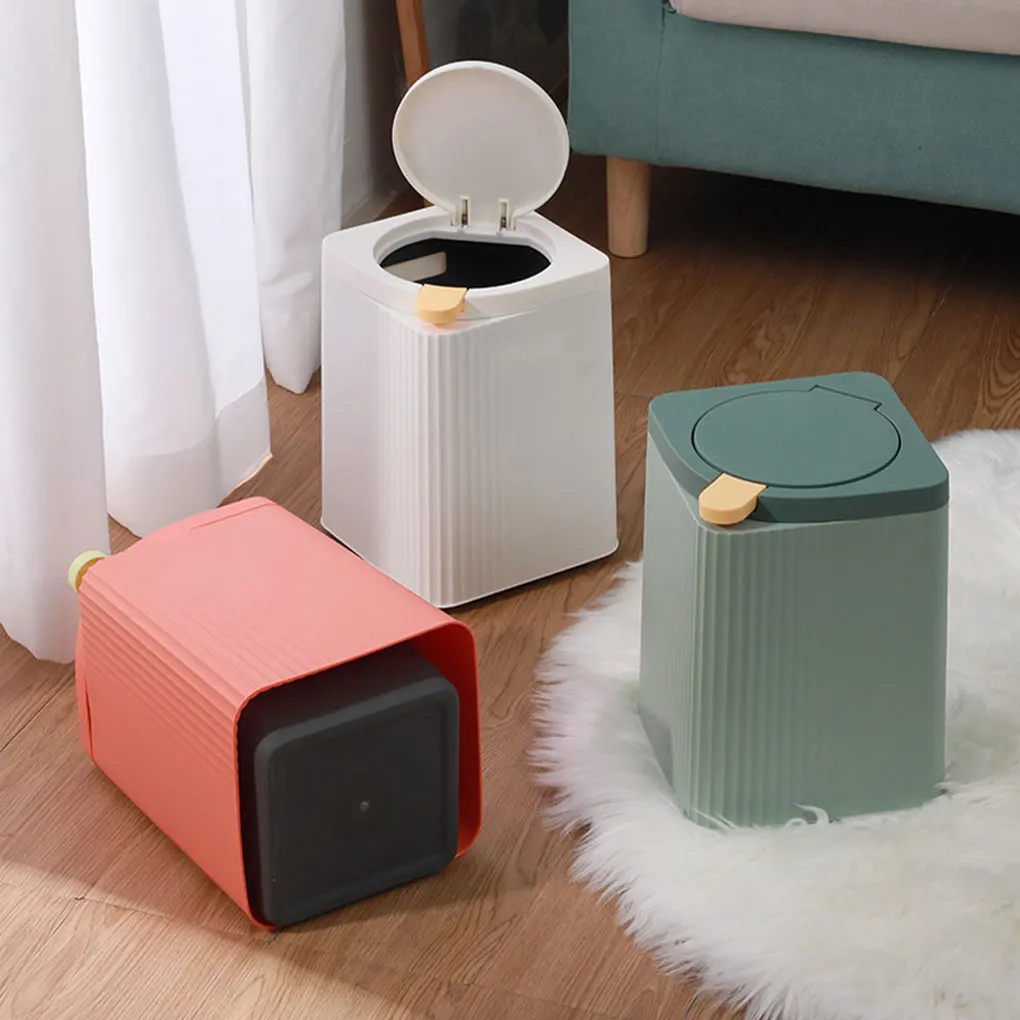 

Sealed And Odorproof Trash Can With Lid Wide Applications Large Capacity Household Trash Can Easy Green L