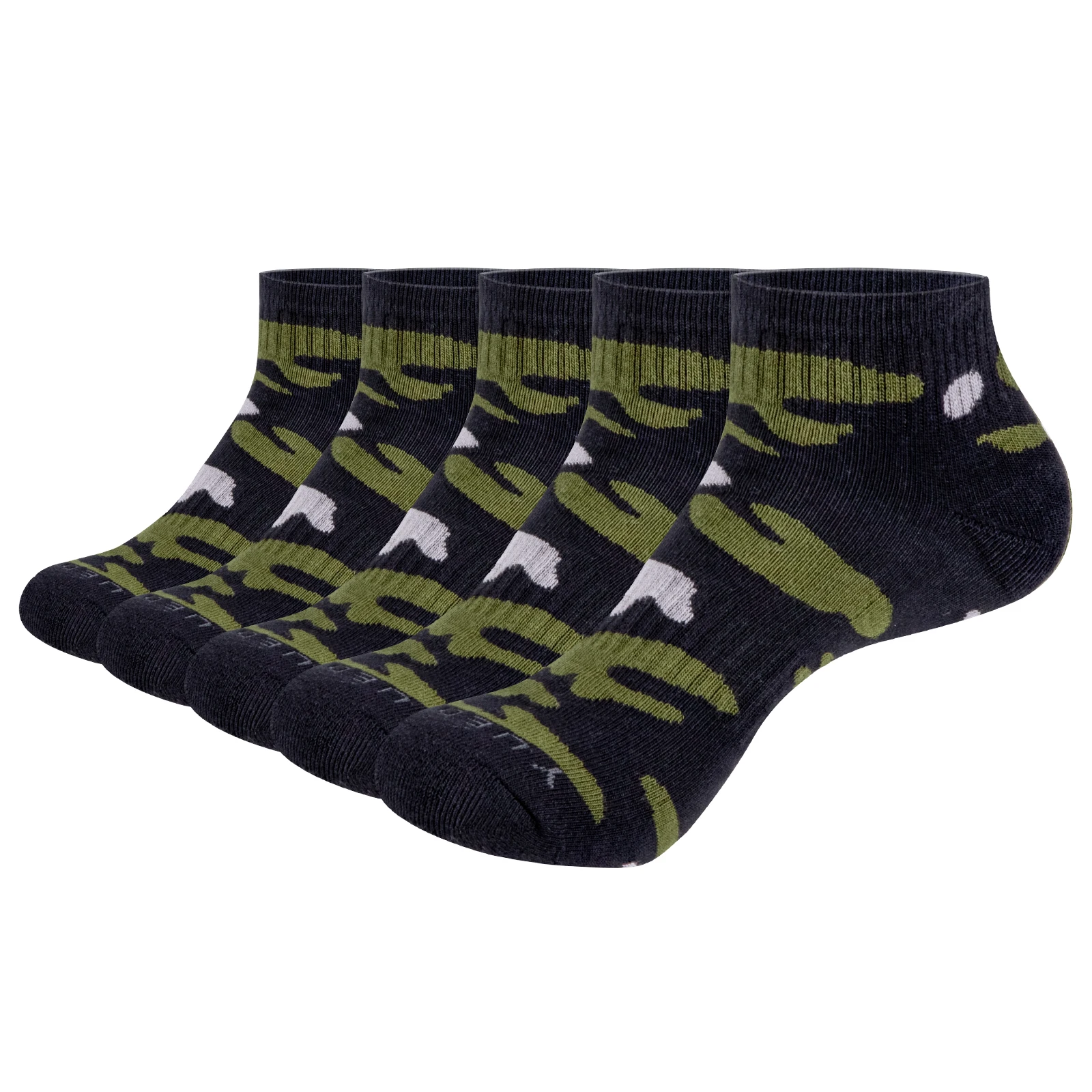 

YUEDGE Mens Camo Fashion Novelty Socks Cotton Cushioned Moisture Wicking Quarter Athleitc Ankle Socks for Mens Size 37-46,5Pairs