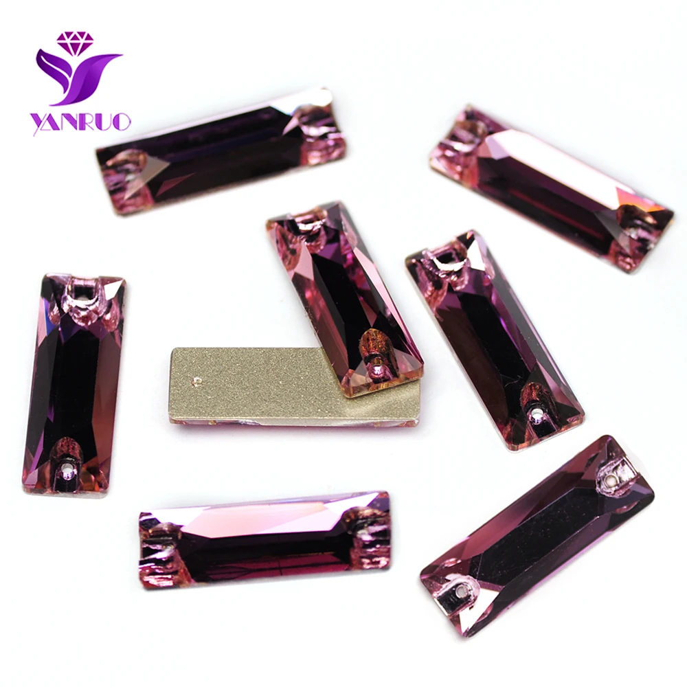 YANRUO 3255 Cosmic Baguette Alle Farben Aufnähsteine Glas-Strasssteine für Trikotkleider, zum Aufnähen von Strasssteinen für Kleidung – Detail 7