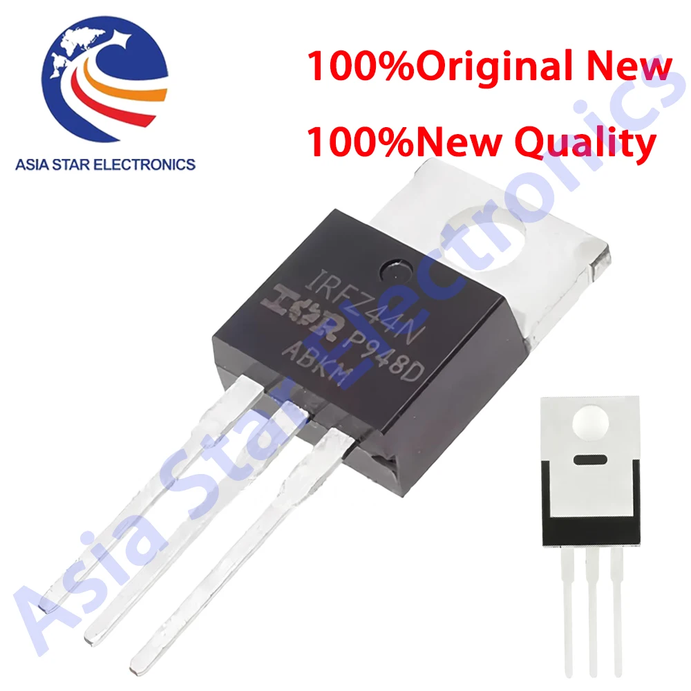 20pcs IRFZ44N IRFZ44 N-Channel Power MOSFET Transistor, International Rectifier Power 49A 55V 3-Pin TO-220