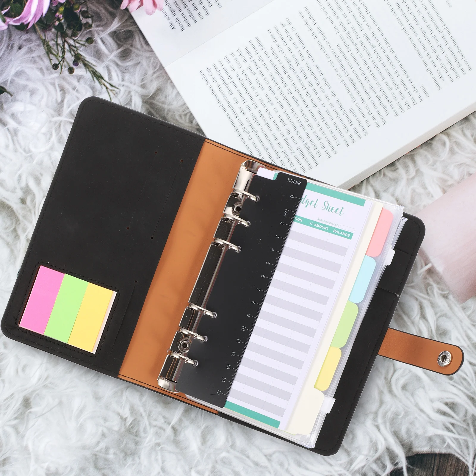 Binder Ledger Practical Budget Planner Cash for Budgeting Savings Expense Tracking Notepad Papers Notebook Money Recording