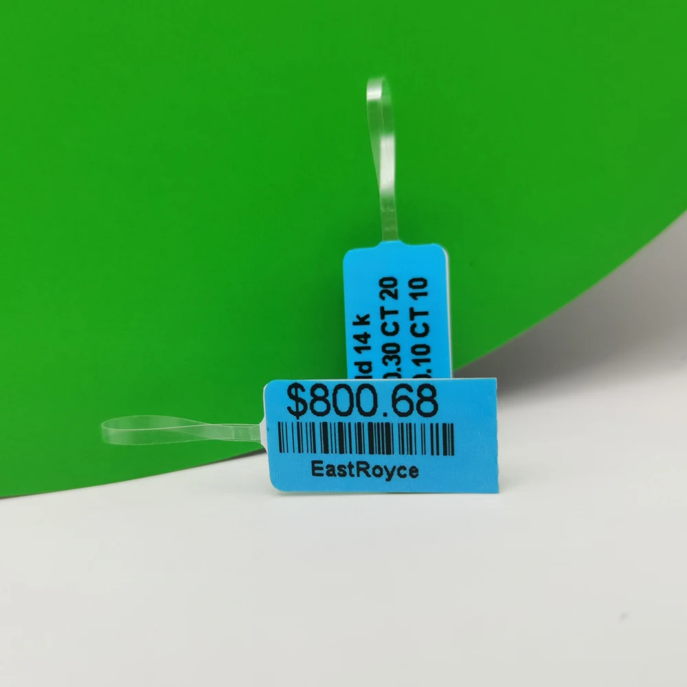 Transparent Tail&Blue Jewelry Label Printing Paper 3.5