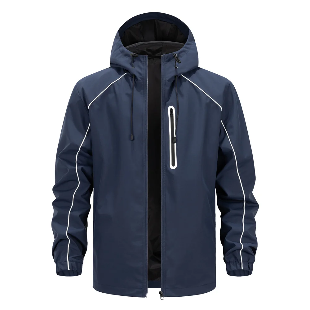 

Новая мужская уличная куртка с капюшоном, модная повседневная верхняя одежда с несколькими карманами, походная спортивная ветровка, свободная посадка