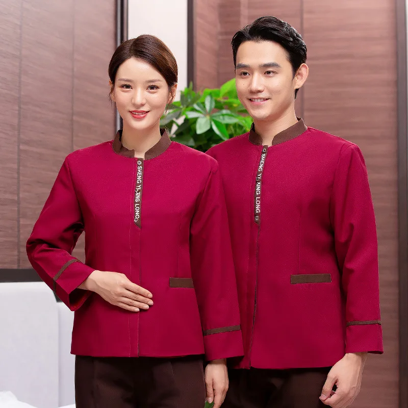 

Cleaning Long Sleeve Female Hotel Room Attendant Clothing Property Aunt Cleaner Work Clothes Autumn and Winte