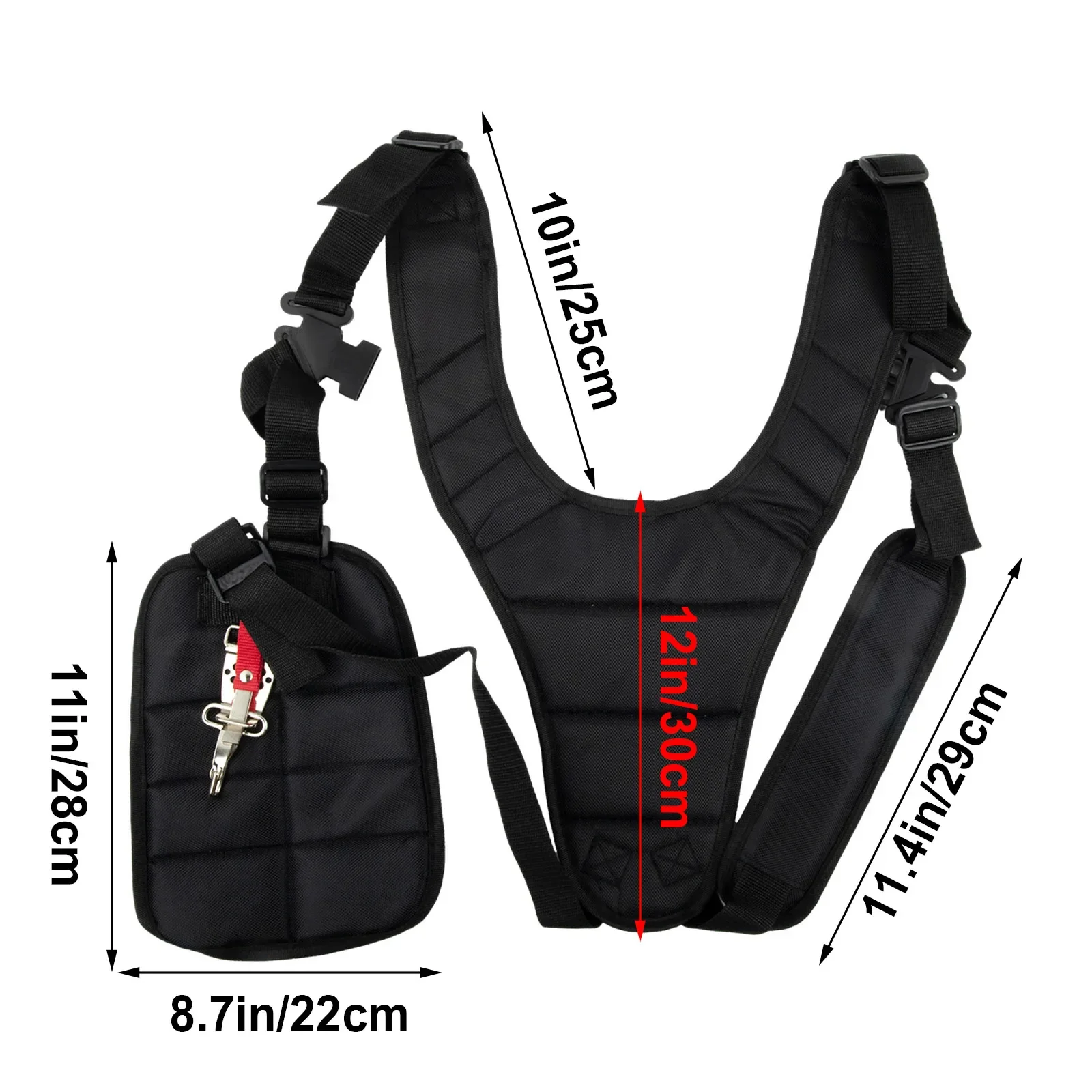 

Accessory Straps Lawn Mower None Black Brushcutter Double For Trimmer Harness Nylon Power Tools Shoulder Strap