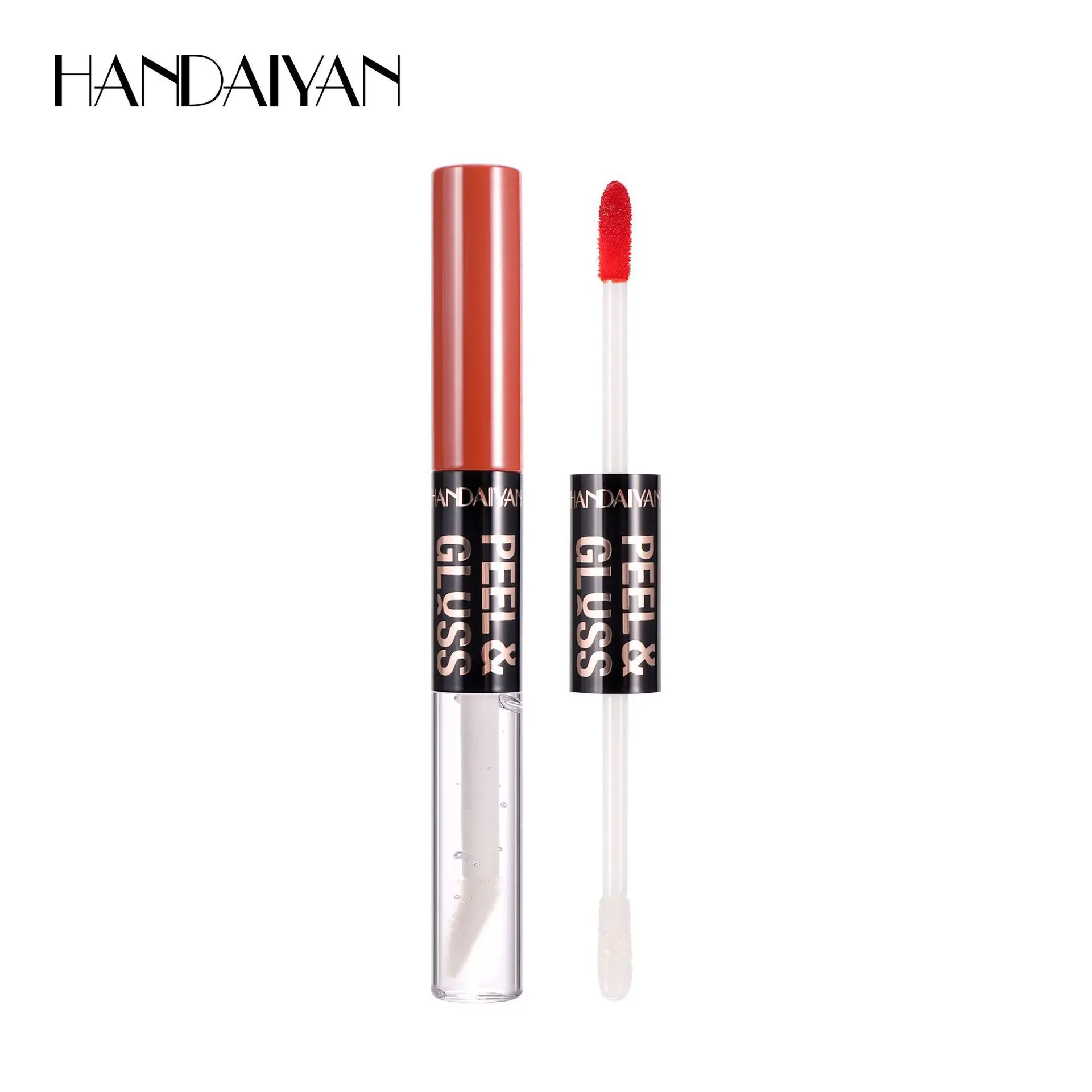 HANDAIYAN Transfer Proof Matte Lipstick Moisturizing Long Wear Peel Off Lip Gloss Waterproof 2in1 Lip Stain for Girls