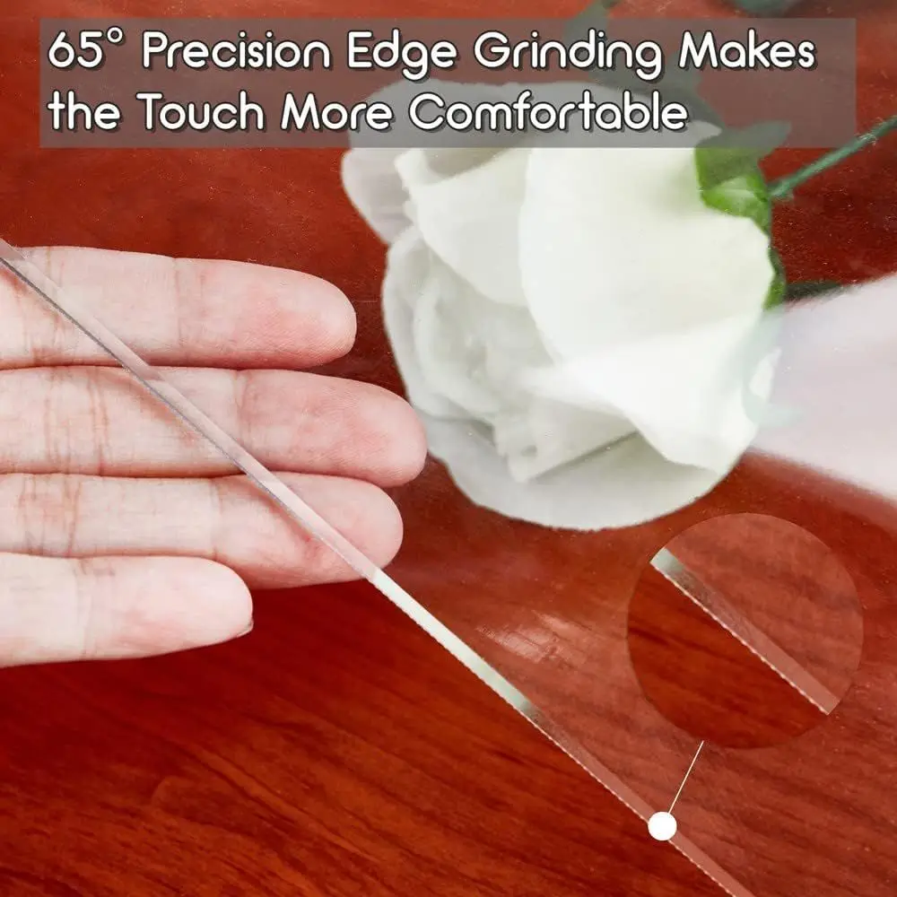 แผ่นป้องกันโต๊ะกลมใส 52 ชิ้น หนา 2 มม. กันลื่น กันน้ำ ทนน้ำมัน สำหรับโต๊ะรับประทานอาหารและโต๊ะประชุม