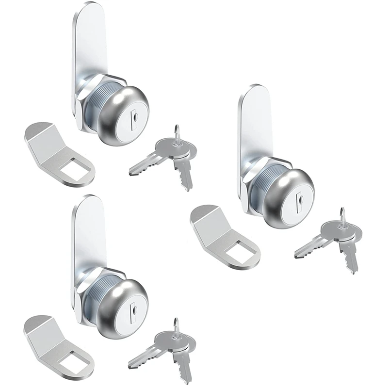 FULL-3 Pcs Mailbox Lock, Cabinet Locks And Cam Locks For Toolbox Keyed Alike, Secure Drawer