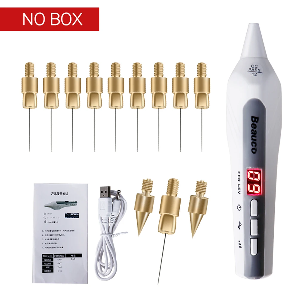Professionelles 9-Stufen-LCD-Display Fibroblast-Plasma-Pen Augenlidstraffung Hautflecken-Entferner Muttermale Warzenentferner Schönheitsgerät für Zuhause – Detail 15