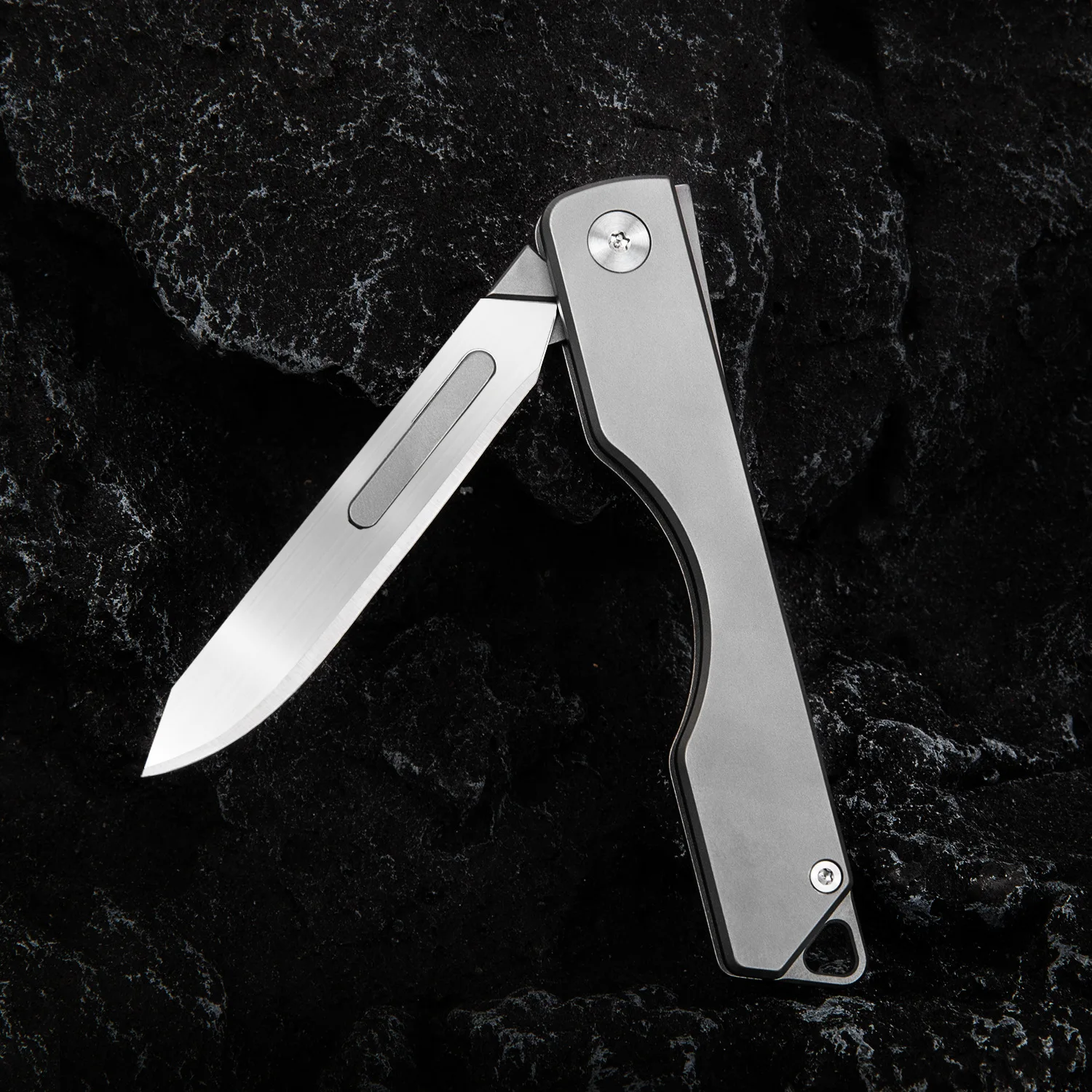 TC4 Titanium Alloy Folding Knife High Hardness Mini Scalpel Outdoor Survival Camping Portable EDC Tool 10 Replaceabl Blade Free