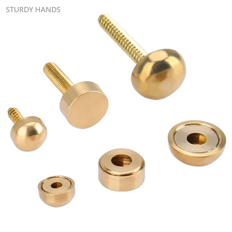 8PCS brass screw cap advertising decorative nail circular protective cover round head fixed hardware accessories