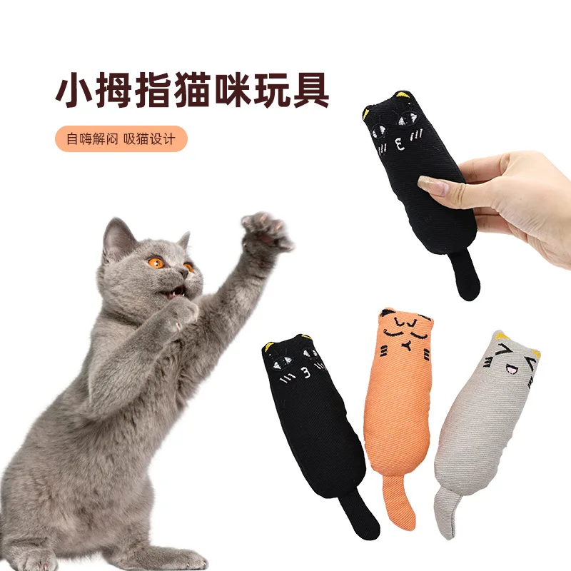 

Little Thumb Cat Toy Contains Mint Pet Toy Pure Cotton Fabric for Teething and Durable Chew Use