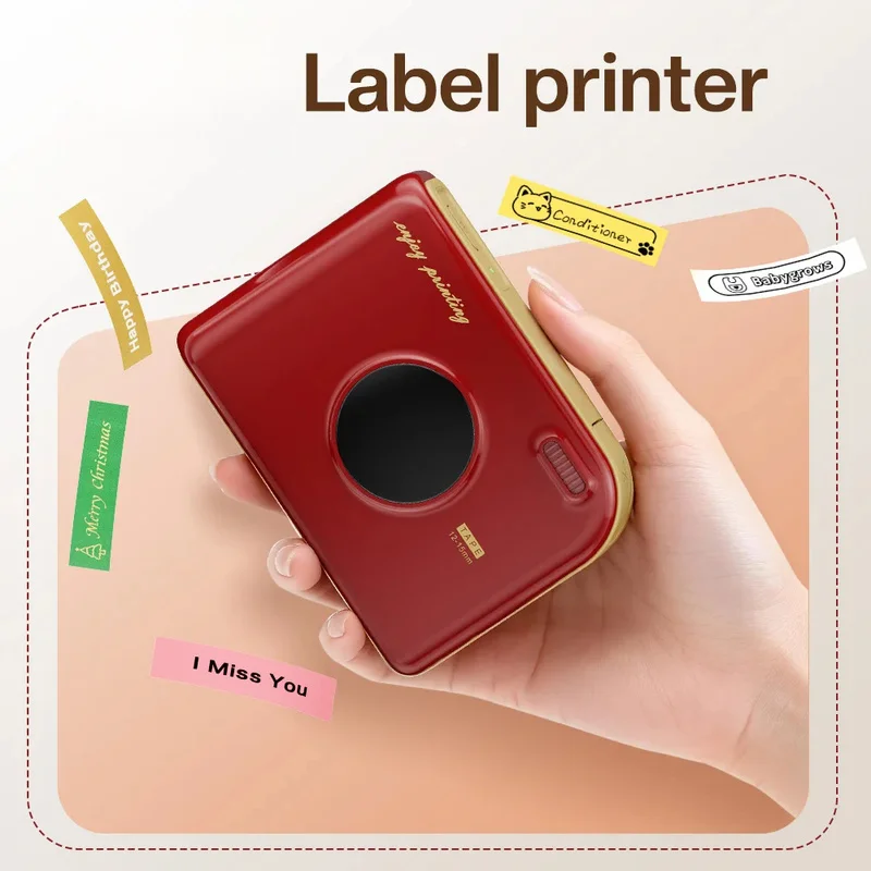 Label Maker Waterpro Label Printer Mini Printer Wireless Bluetooth Printer Portable Printer Ideal for Gift Tags and Photo Labels