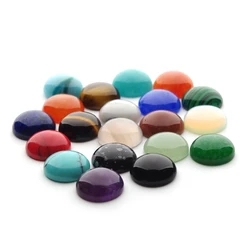 10pcs/lot 4-12mm Natural Stone Cabochon Beads For Diy Ring Earring Bracelet Necklace Making Jewelry Finding Loose Beads