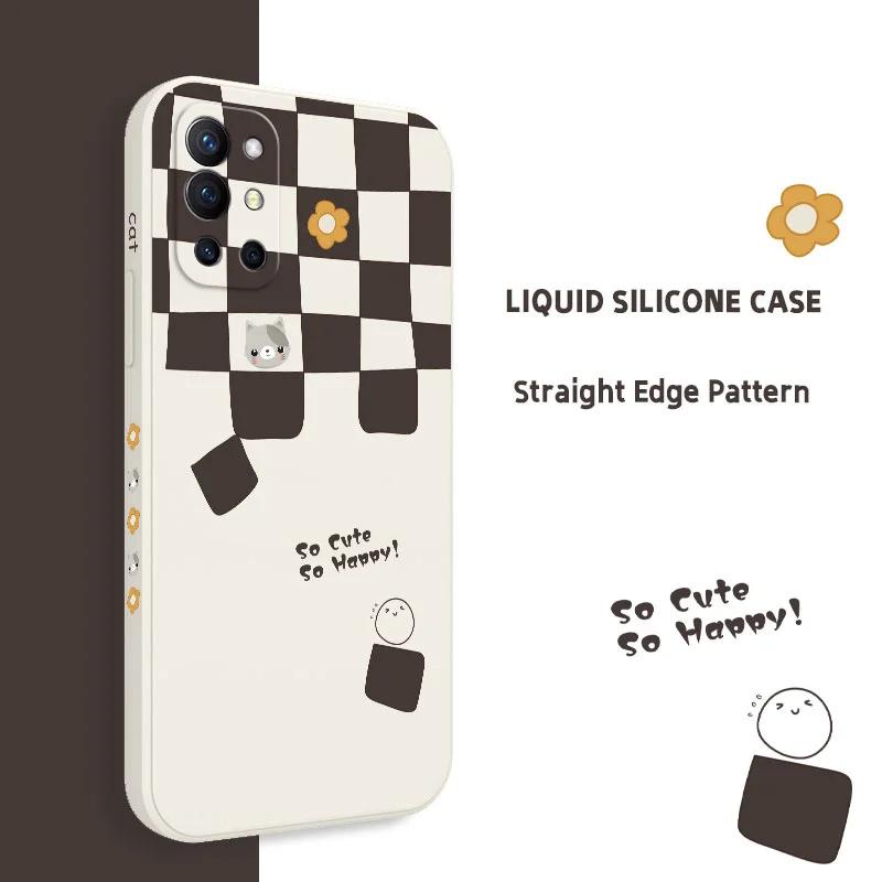 Chocolate Squares Phone Case For Oneplus 12 12R 11 11R 10 10R 10T 9R 9RT 9 8T 8 7 7T Pro 5G Liquid Silicone Cover