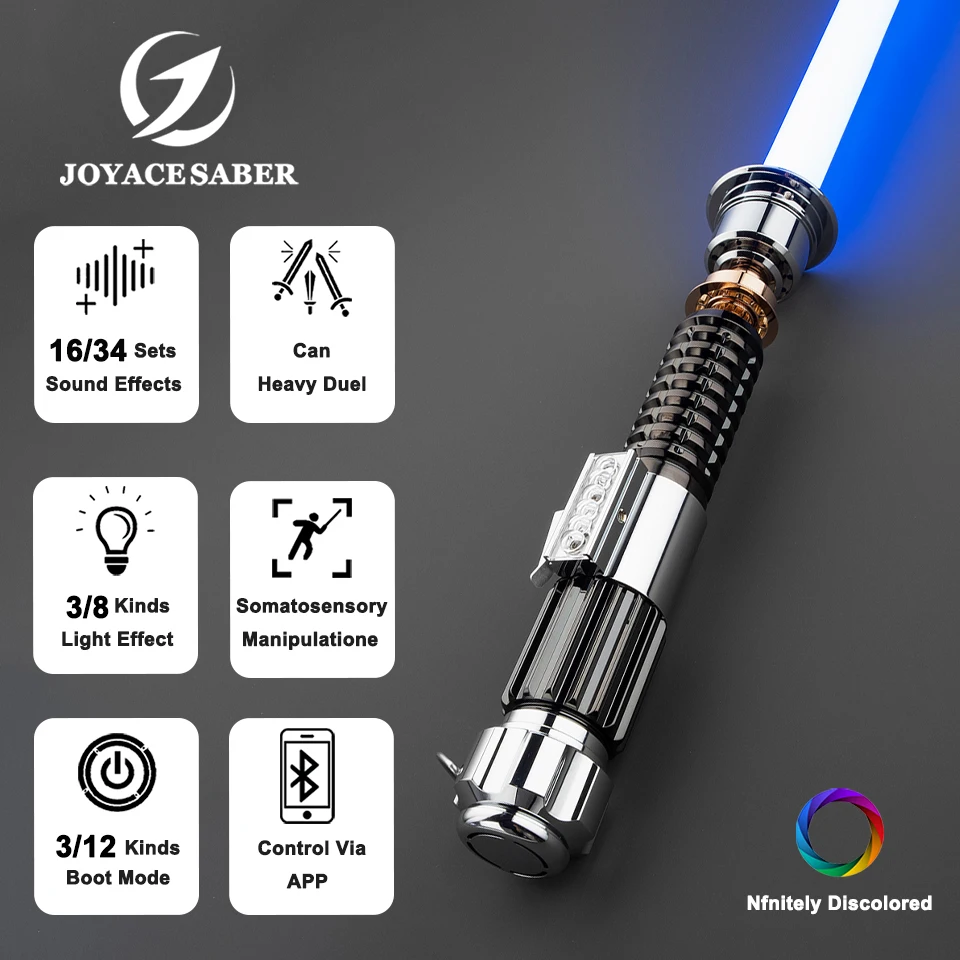 Obi-Wan Kenobi Lightsaber Neopixel Light Saber Xenopixel Laser Sword Cosplay Heavy Dueling Luminous Cosplay Toys JoyaceSaber