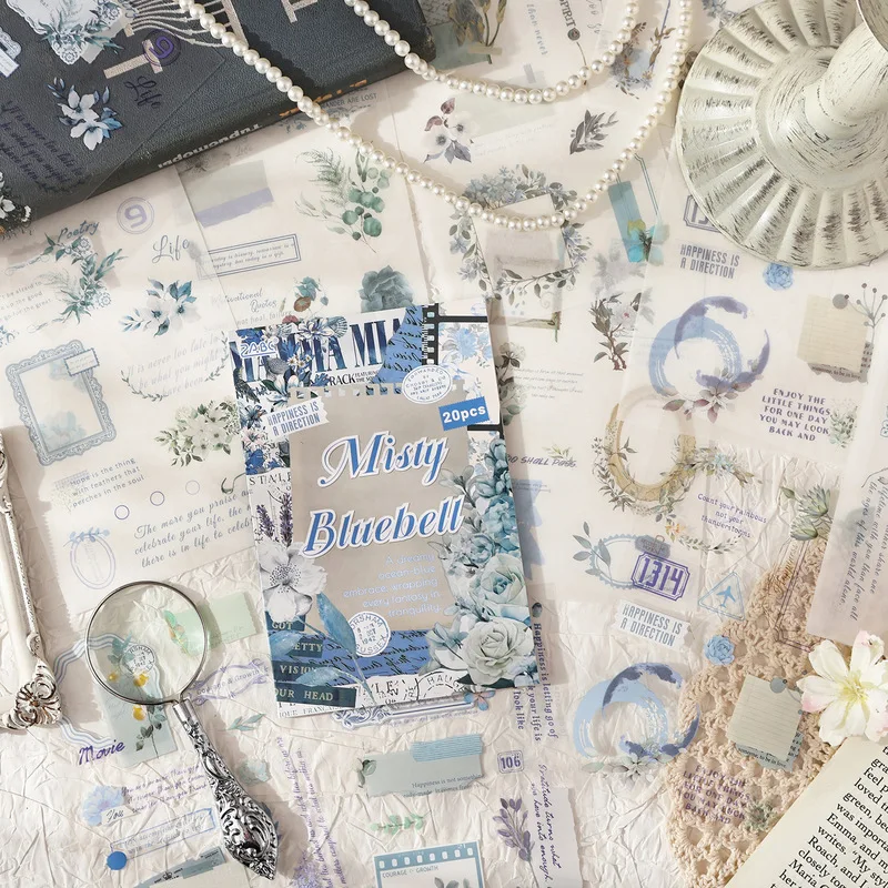 สติกเกอร์สัตว์เลี้ยงสไตล์เรโทร 20 ชิ้น สติกเกอร์ตกแต่ง Huajianyoushi สำหรับงาน DIY ไดอารี่ สมุดภาพ วัสดุตกแต่งอัลบั้ม เครื่องเขียน