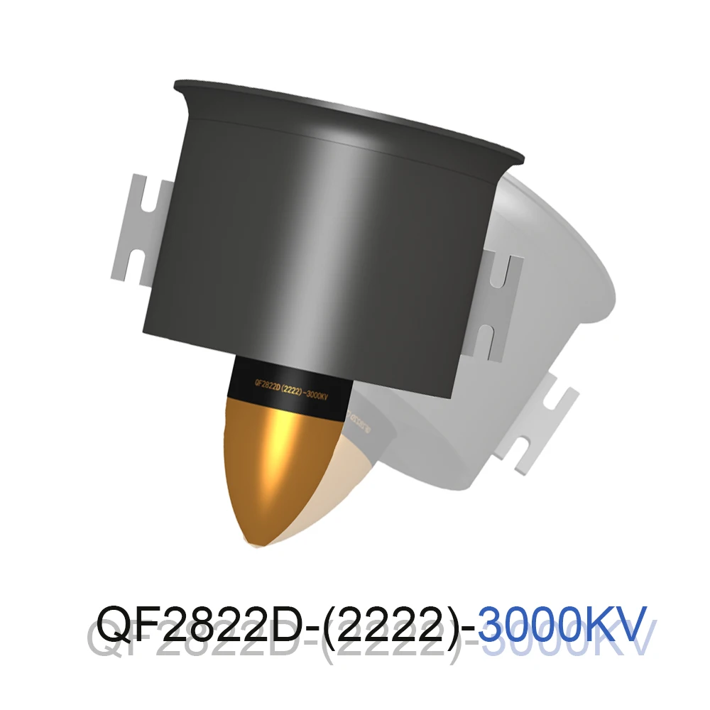 QX-MOTOR 70mm EDF with QF2822D-3000KV Brushless Motor 6 Blades Ducted Fan For RC Airplane Directly