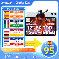 【New】 Teclast T60 Plus 12 inch TDDI 90Hz 2K Screen 2000x1200 Android 14 Widevine L1 MTK Helio G88 (6GB RAM + 10GB expansion) 16GB/128GB 8000mAh battery 4G LTE Dual SIM TF up to 1TB