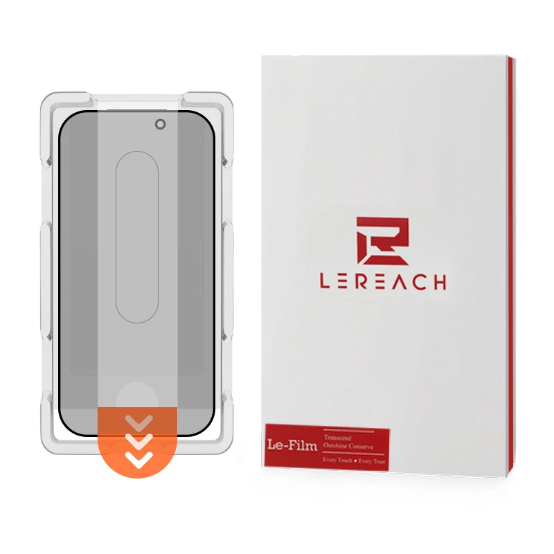

LeReach CF Антишпион защитное стекло для iPhone 17, 15, 16 Pro Max Защитная пленка с анти-шпионским покрытием Locator