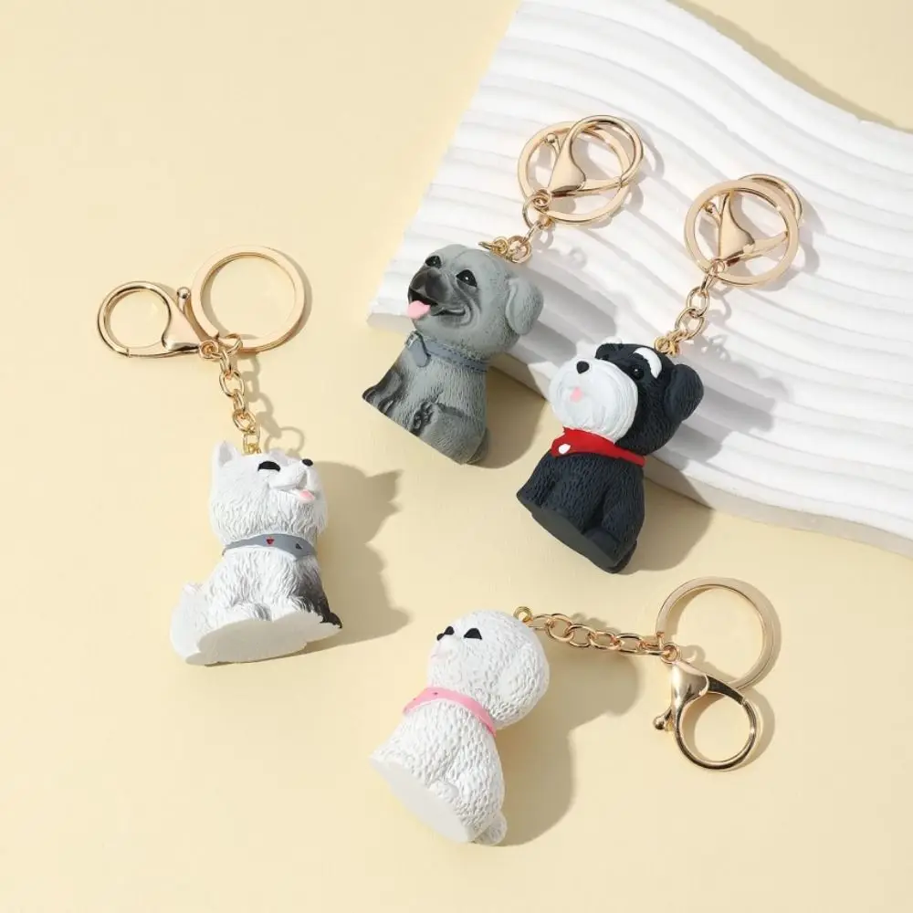 مضحك حقيبة معلقة 3D الكلب المفاتيح اللعب هدية عيد ميلاد القط قلادة Kawaii الحلي سيارة كيرينغ الطلاب