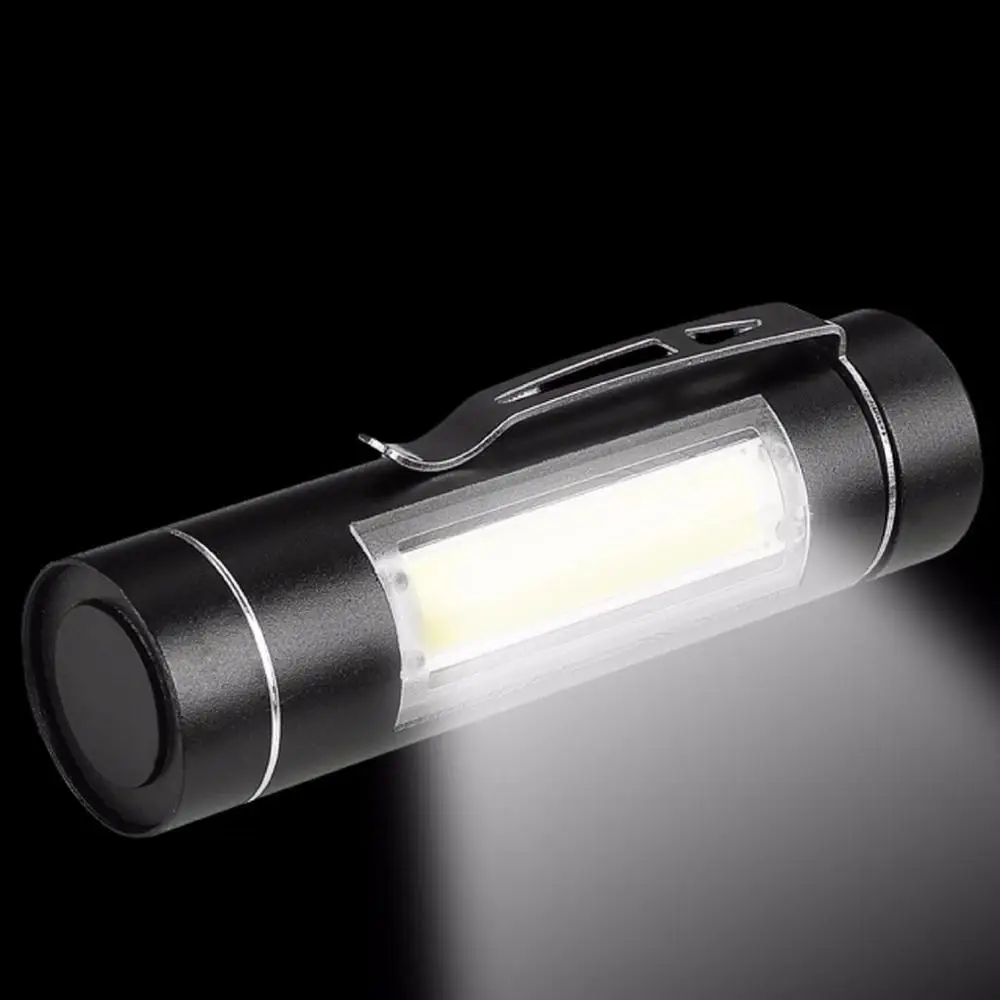 Super Portable Mini COB LED Flashlight 14500/AA Torch Working Pocket Pen Lamp With Clip Daily Waterproof Penlight Drop Shipping