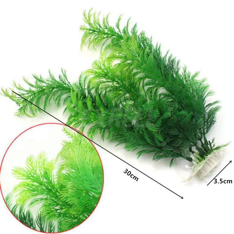 14cm - 30cm Fake Aquarium Plants Plastic Grass Fish Tank Decor Artificial Water Plant Ornaments Aquarium Accessories