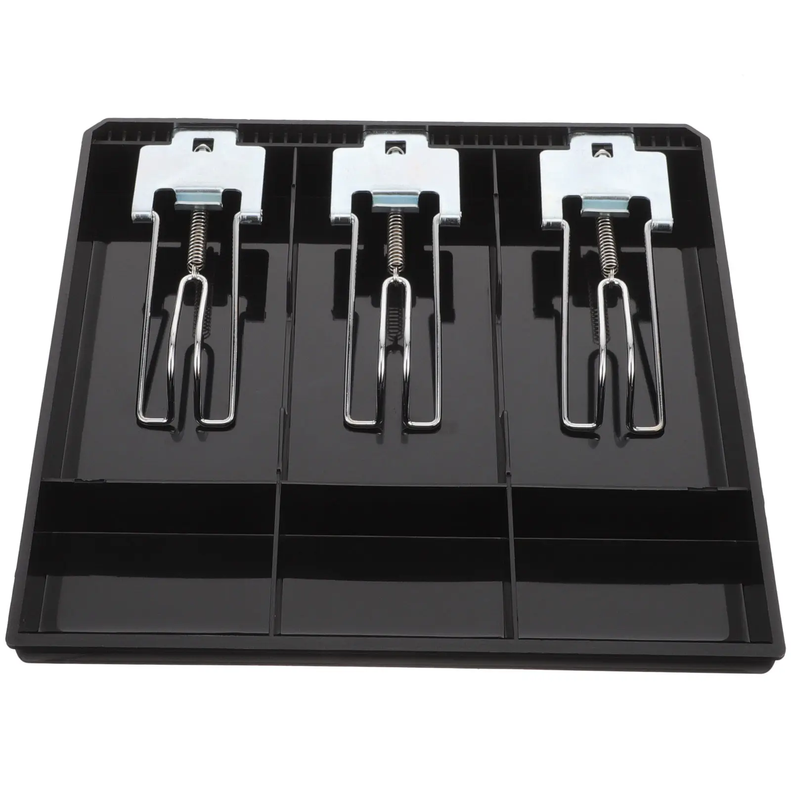 Cash Drawer Tray Money Organizer with Multiple Compartments for Coins Bills Checks Cards Supermarket Cash Register Insert Till