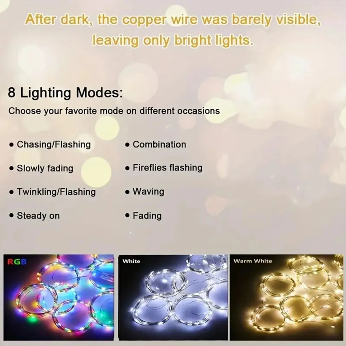 Luci per tende solari 300LED luci fiabesche impermeabili per esterni con 8 modalità di illuminazione per la decorazione del Festival dell\'iarda