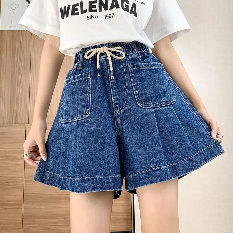 Women's Summer Denim A-line Skirt High Waist Loose Fit Slimming Lightweight Flared 2026 New
