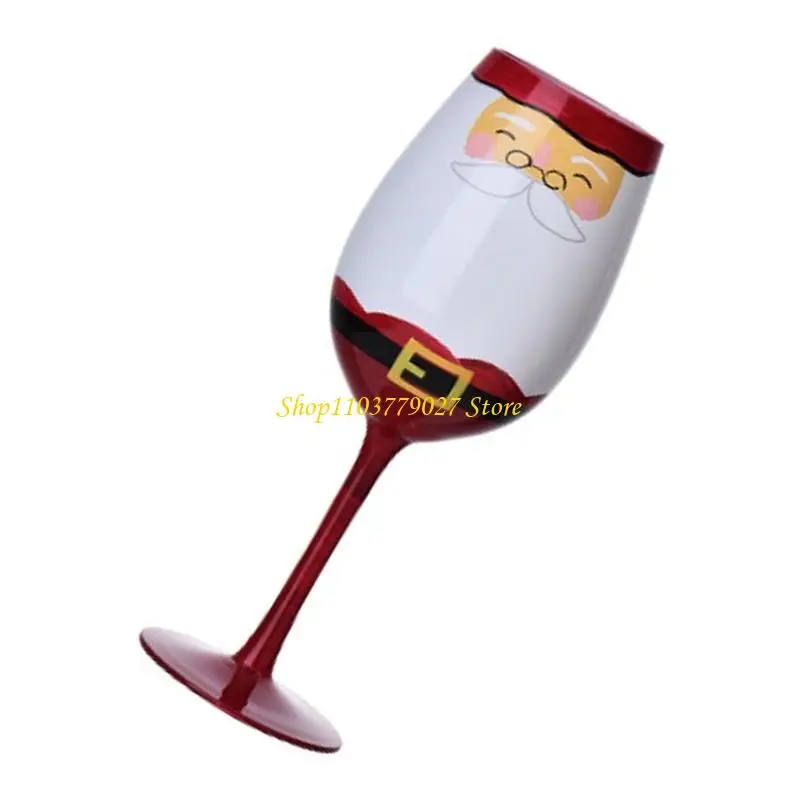 C4DF Unique Christmas Themed Beverage Stemwares Sophisticated Champagne Flute High Stemmed Wine Drinking Glass for Parties