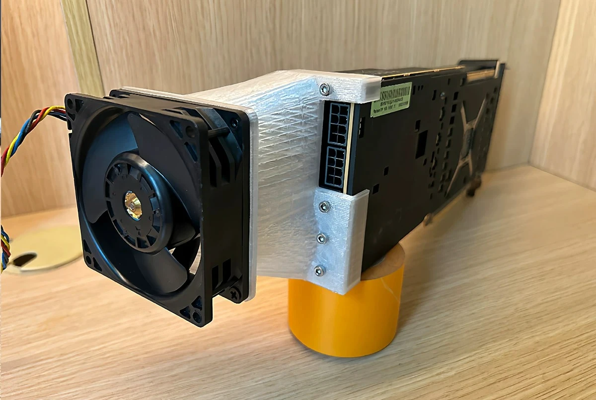 8CM Add‑on Cooling Fan for AMD Radeon Instinct MI25 MI50 V620 Compute GPU