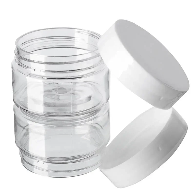 20Pcs/Lot 30/50/60/80/100/120/150/200ml Empty Storage Jar Cosmetic Facial Cream Containers Plastic Packing Jar For Candy Cookies