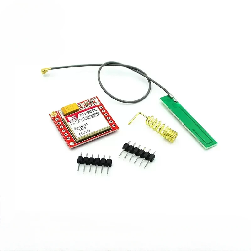Kleinste SIM800L GPRS GSM-modulekit MicroSIM-kaart Core BOard Quad-band TTL seriële poort met de antenne