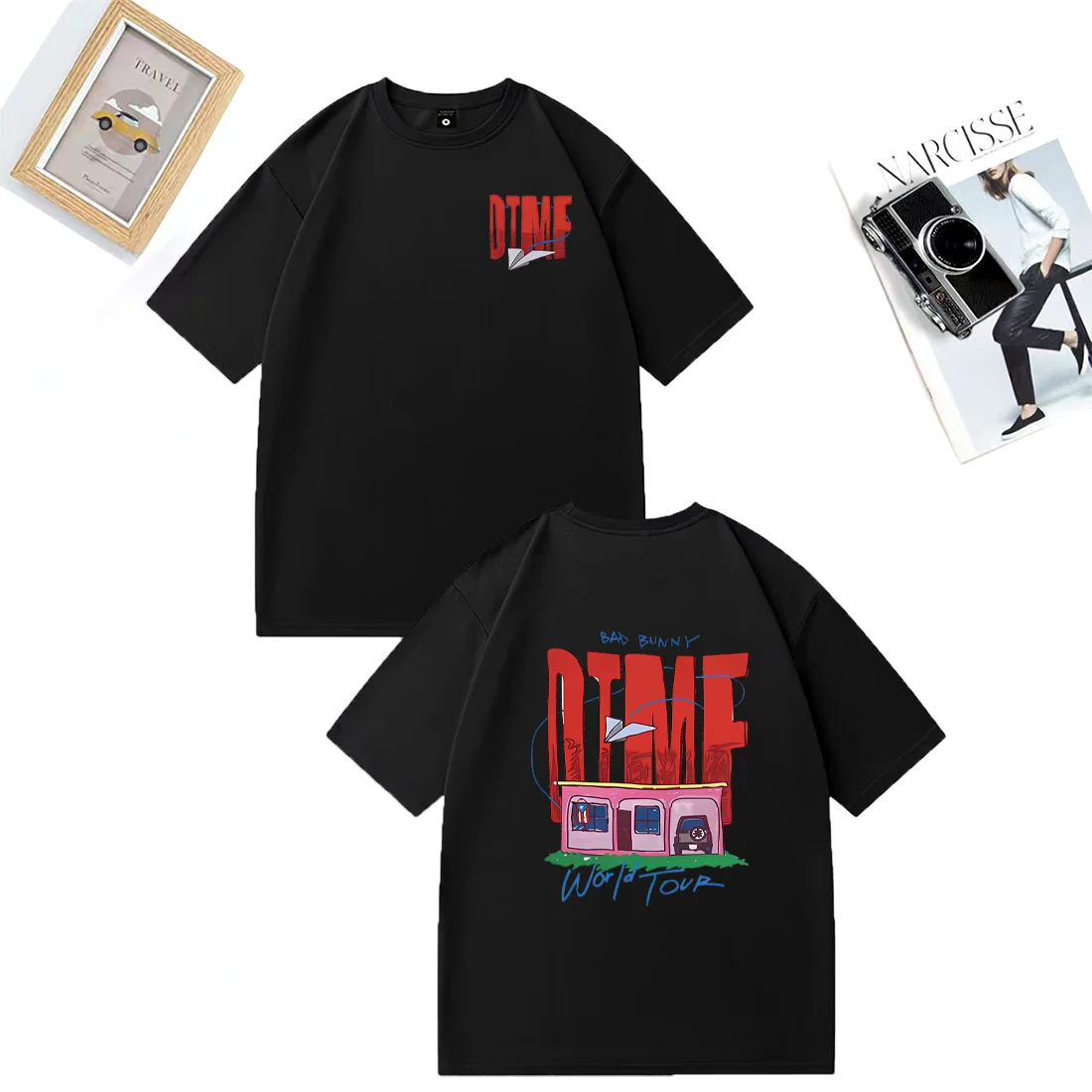 Singer Bad Bunny DTMF World Tour 2026 NEW T Shirts Vintage Fashion Short Sleeve Tops