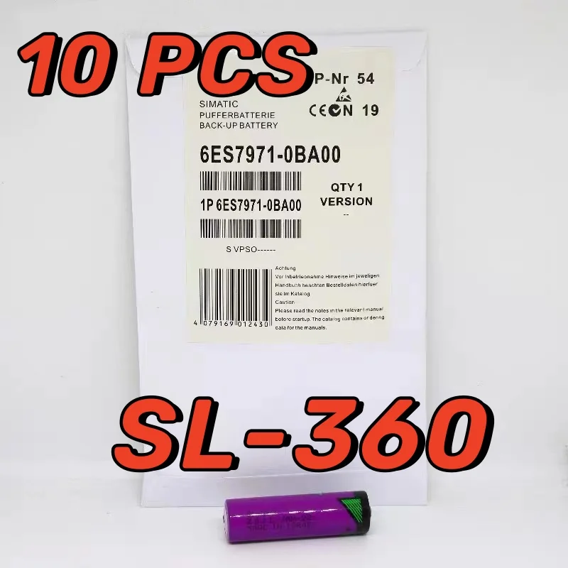 

10pcs SL-360 6ES7971-0BA00 TL-5903 TL5903 3.6V ER14500 PLC Lithium Battery S7-400 SL-560