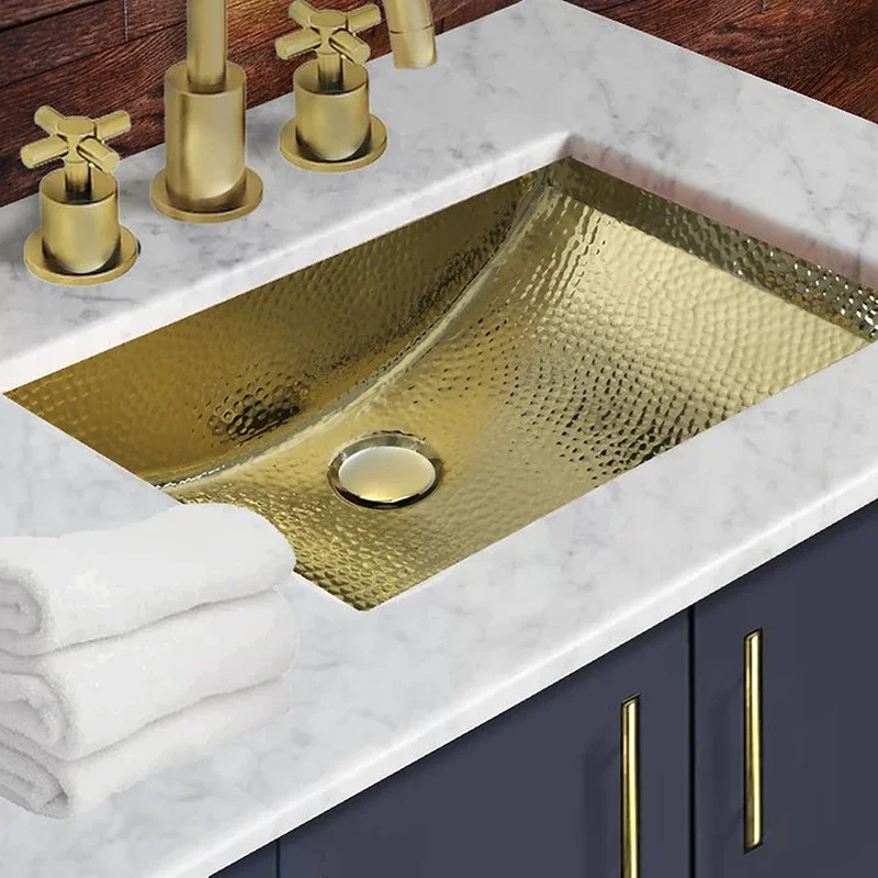 

Square under-counter basin washbasin semi-embedded metal wash basin simple household basin