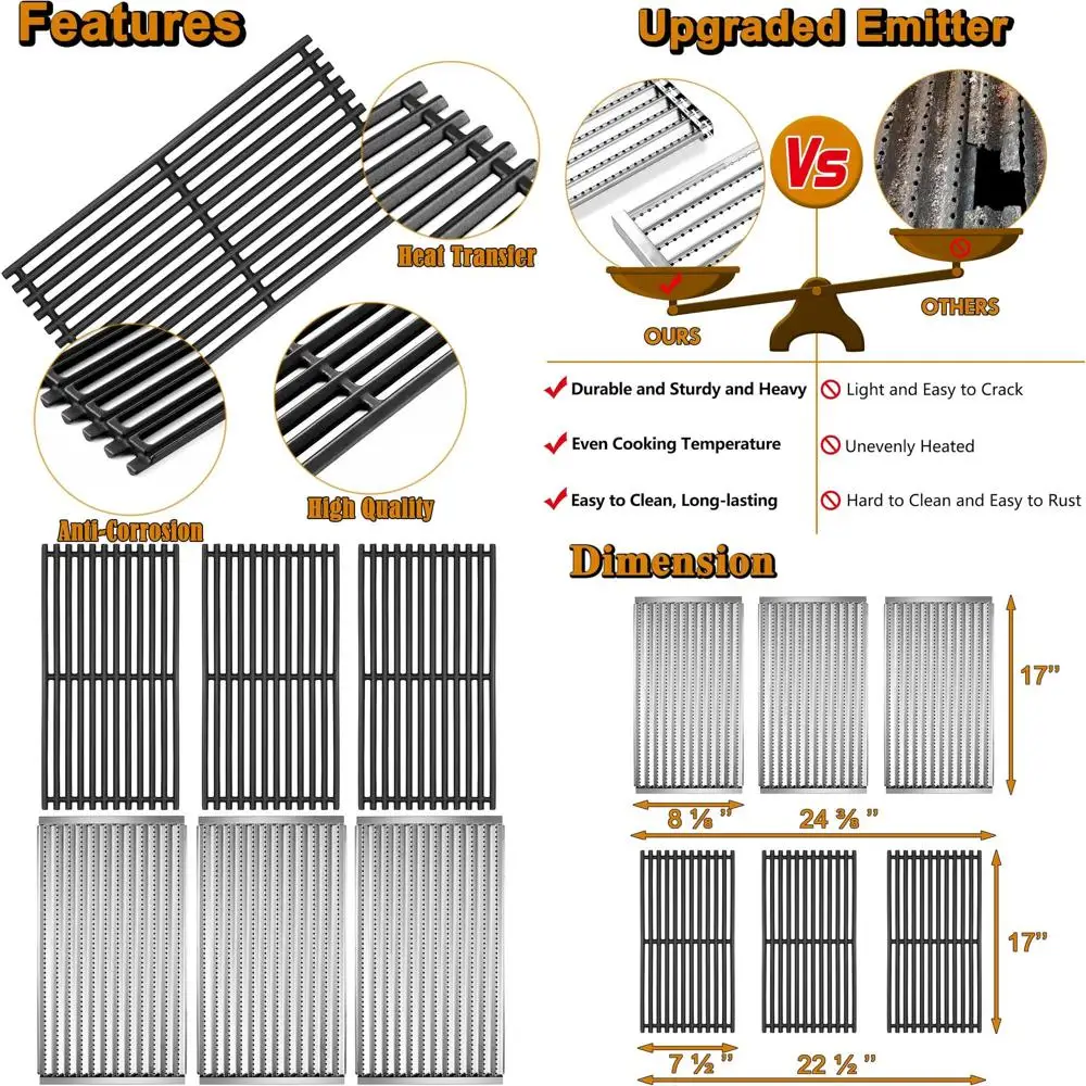 

Charbroil Tru Infrared 3 Burner Gas Grill Replacement Parts: Cooking Grates, Emitter Plates, and More