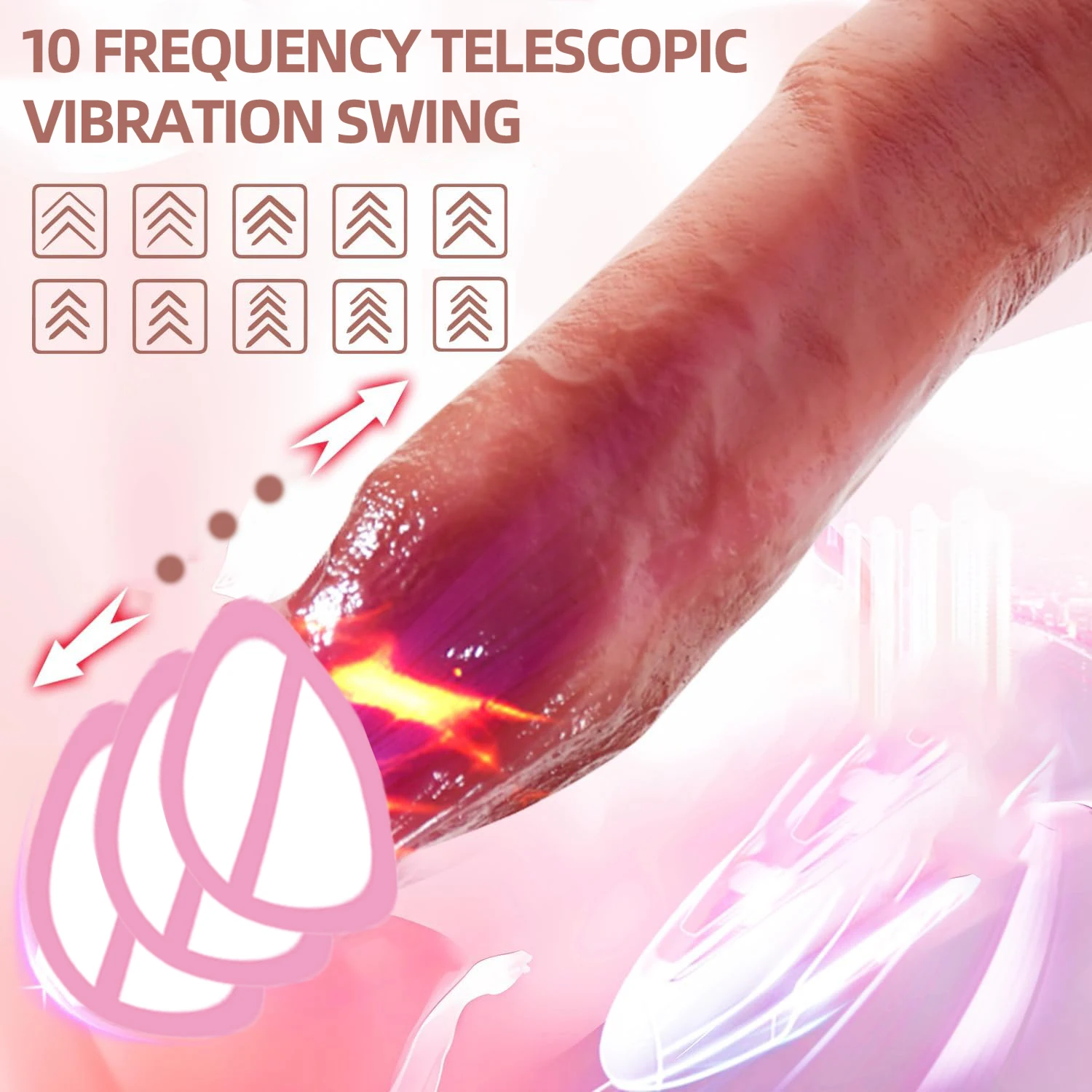 سيليكون دسار واقعية Thrusting دسار هزاز الجنس لعب الكبار مع 10 تردد تلسكوبي الاهتزاز سوينغ جهاز تدليك للبروستاتا