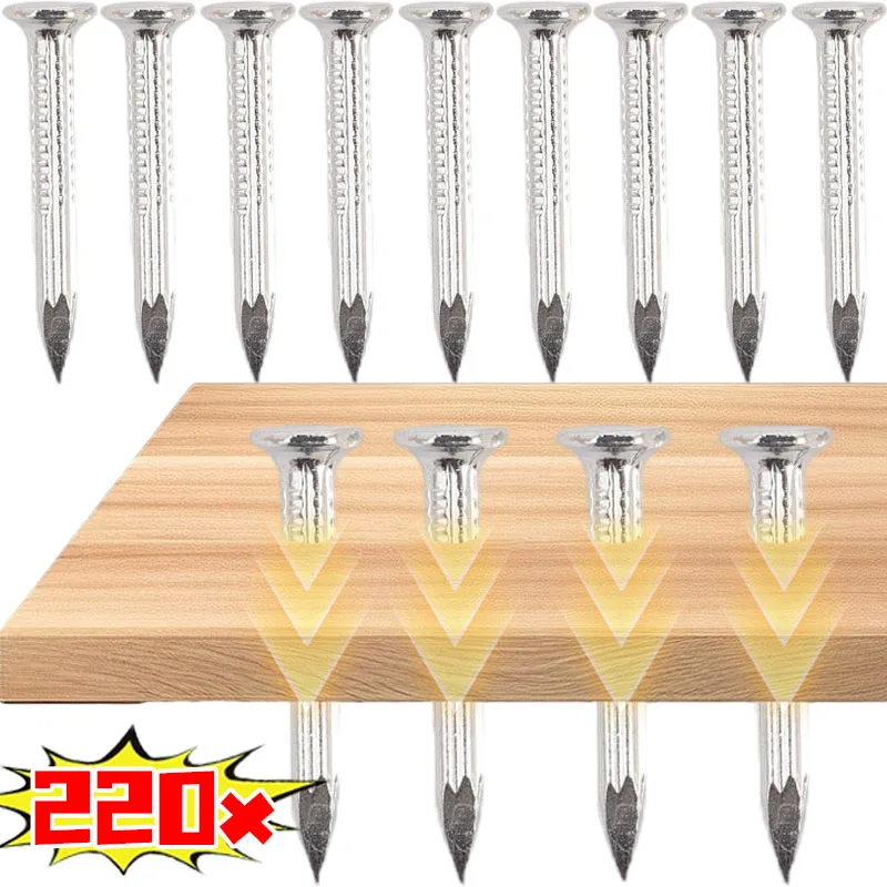 

78/220pc Cement Nails Carbon Hardened Steel Point Tip Zinc Plated Hardwood Wall Tiling Brick Concrete Cement Nail Hardware Screw