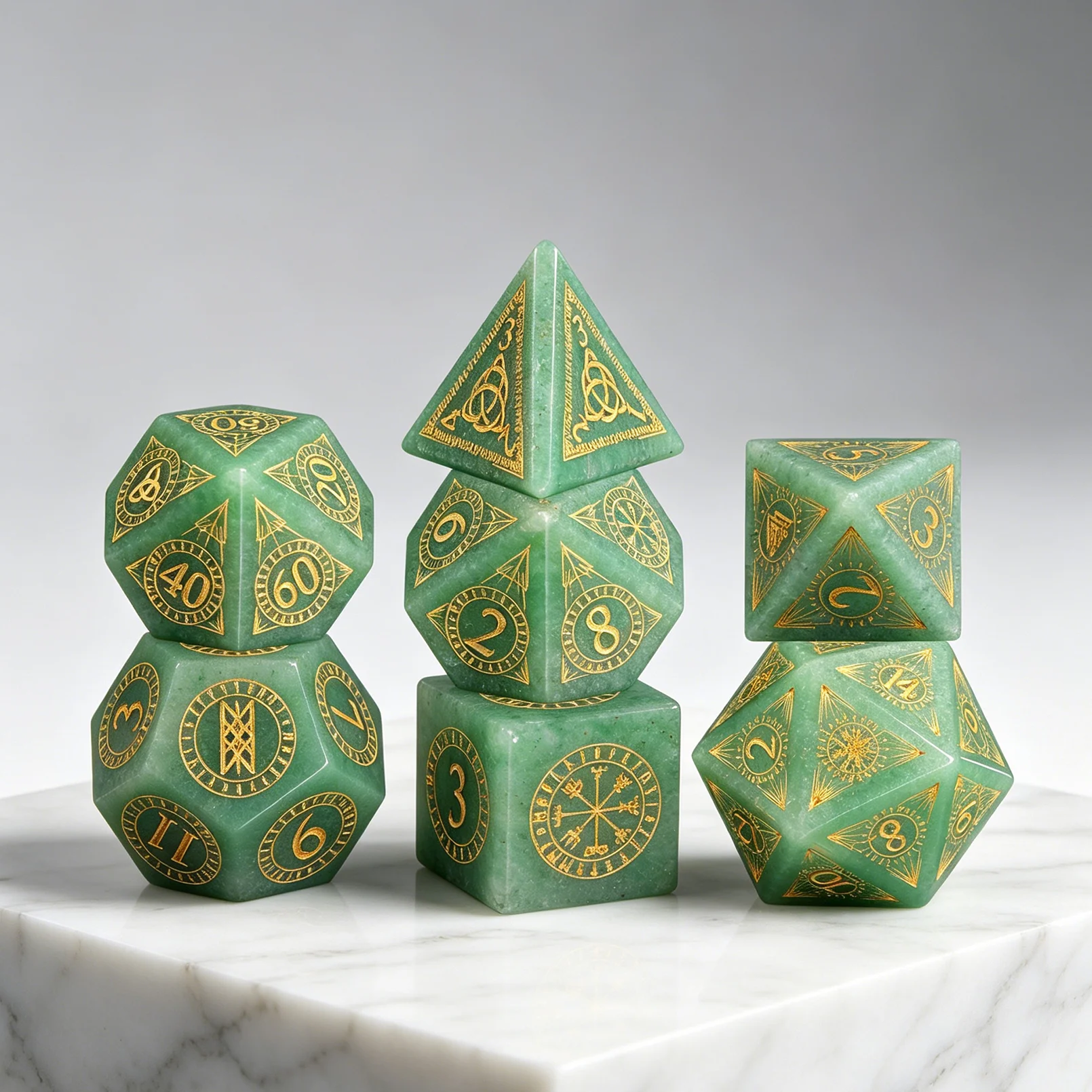 luxury-1pcs-jade-gemstone-pattern-dnd-dice-eco-friendly-custom-hand-carved-polyhedral-rpg-dice-set