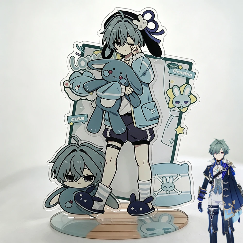 Game Genshin Impact Lohen Cosplay Standing Plate Acrylic Stand Desktop Decoration Accessories Party Ornament Prop