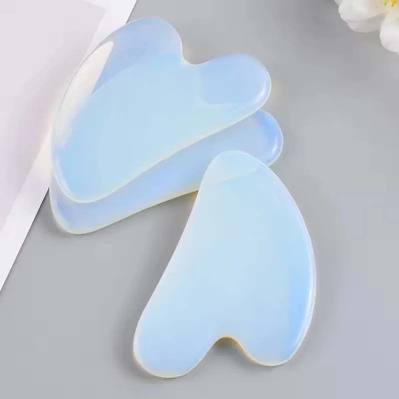 Opal Gua Sha Massager Gouache Scraper Healing Stone Neck Guasha Board Face Lifting Anti-aging Skin Care Tools