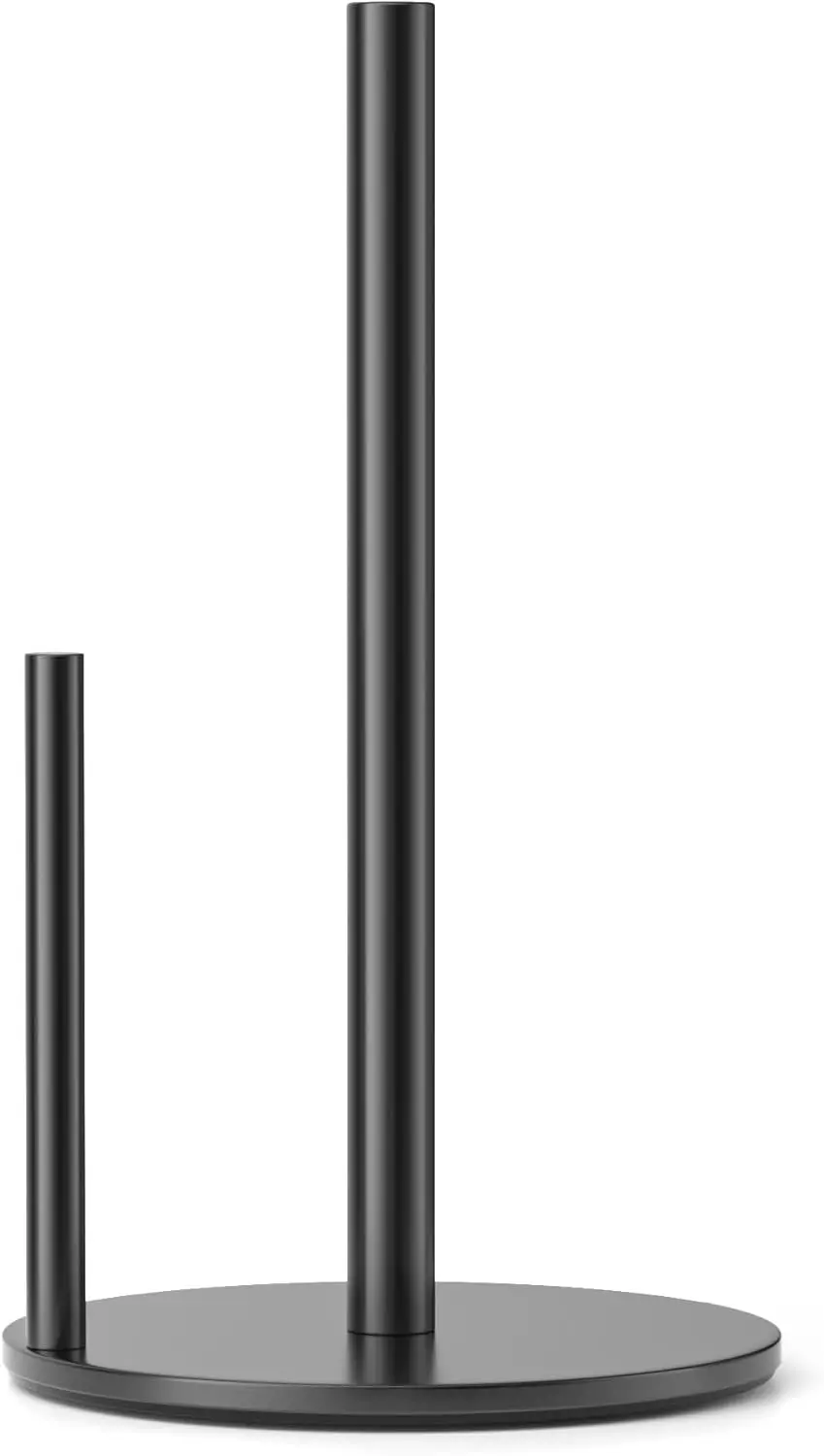 

Держатель для бумажных полотенец Черный, диспенсер для кухонных рулонов премиум-класса из нержавеющей стали, органайзер для рулонов на столешнице с утяжеленным основанием