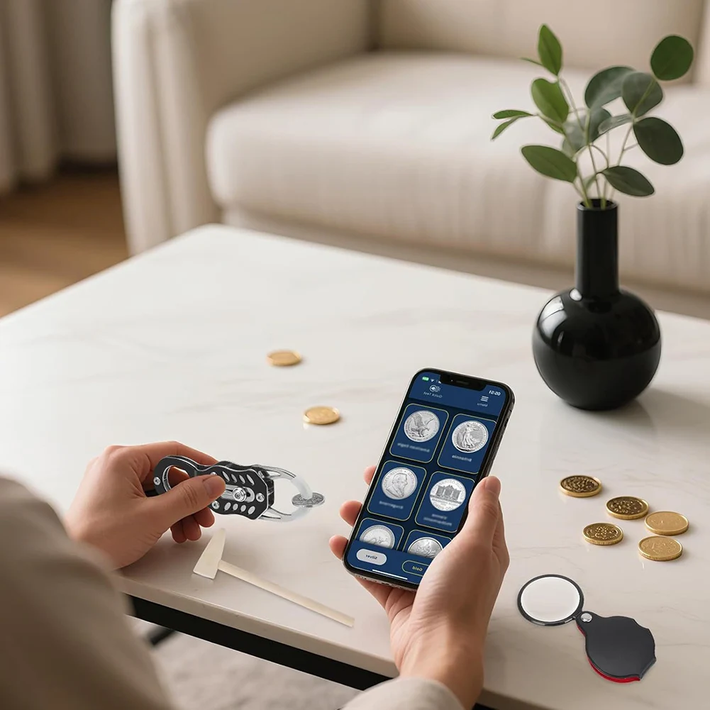 

As Shown Coin Verification Advanced Coin Authentication Kit Metal Tester Stainless Steel And Aluminum Alloy Construction