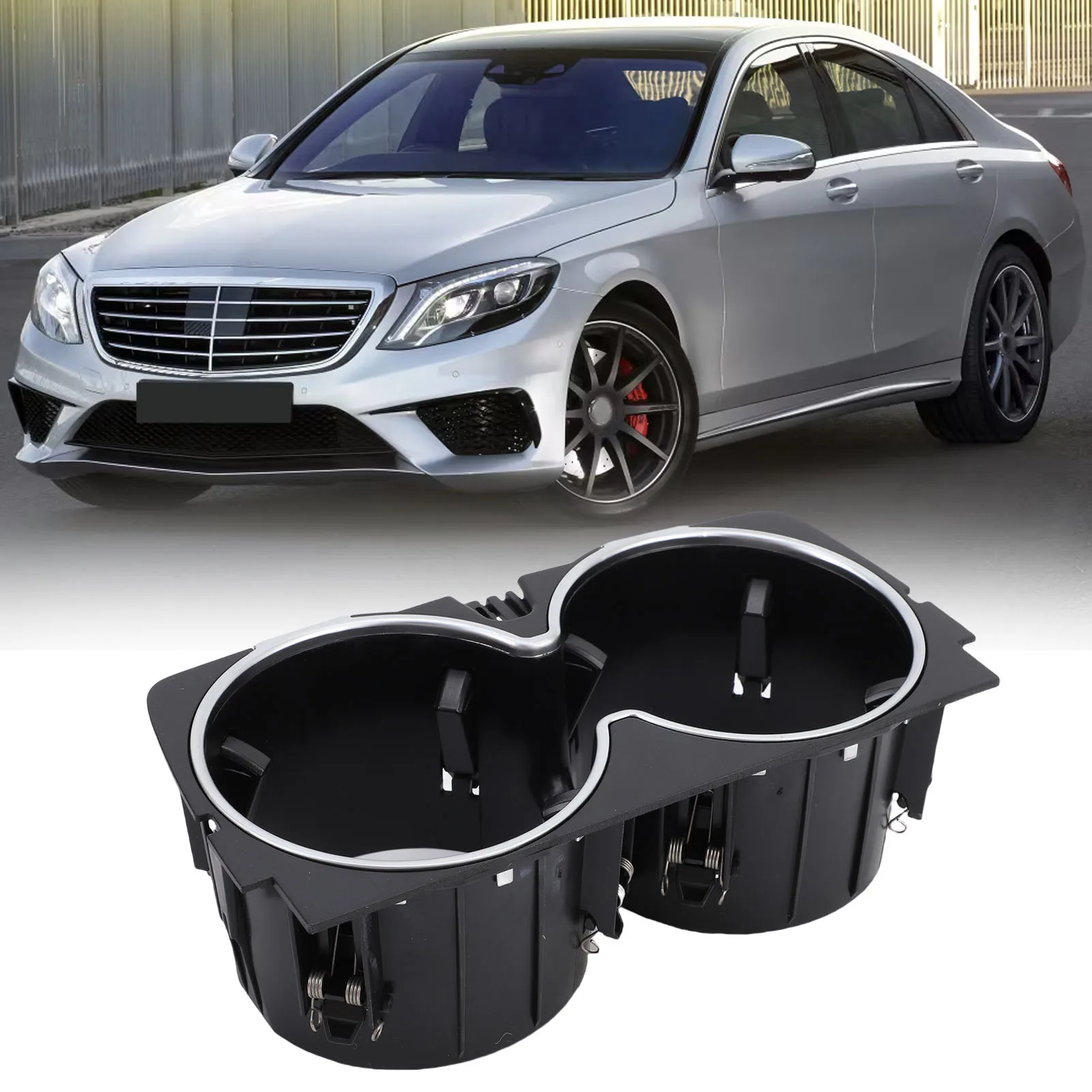 حامل أكواب المشروبات لوحدة التحكم المركزية A2226830075 بديل غير قابل للانزلاق لـ W222 S-Class 2014-2017 حامل مشروبات الأكواب التلقائي #5