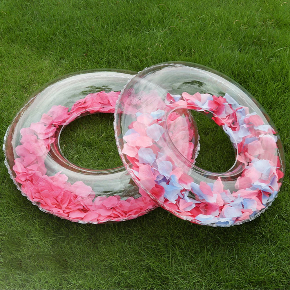 Baby Mushrooms Swimming Ring Float Inflatable Kids Swim Ring with Seat Pool Float Children Swim Circle Tube Pool Toys Floating